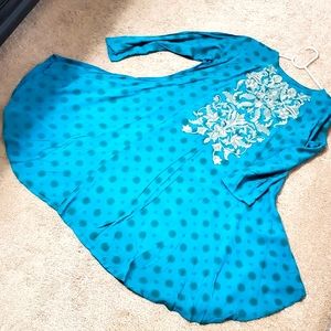 Pakistani Golden embroidered Umbrella Blouse